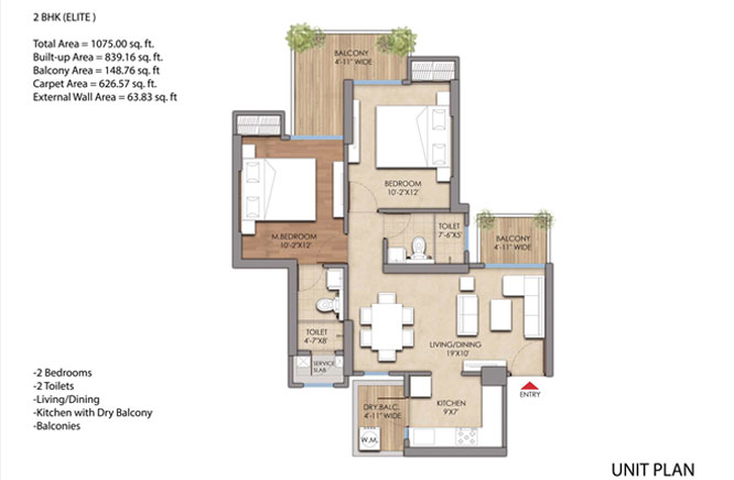 The Prestige City Indirapuram Extn Floor Plan